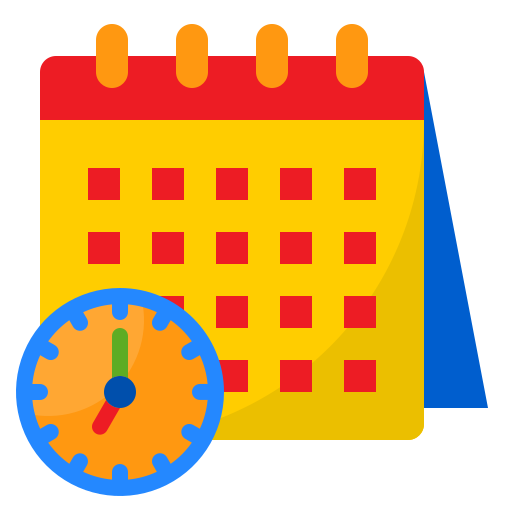 Time and date srip Flat icon