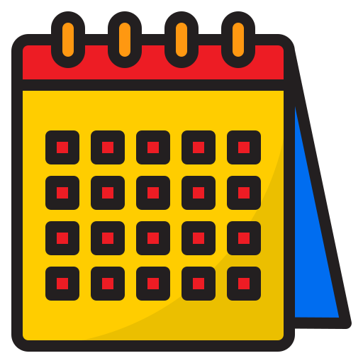 カレンダー srip Lineal Color icon