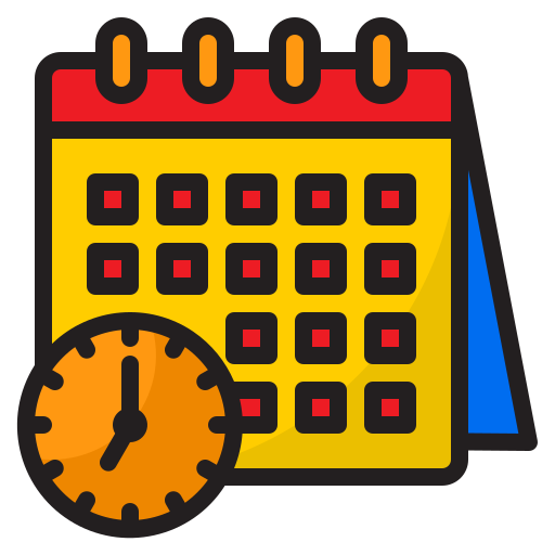 Time and date srip Lineal Color icon