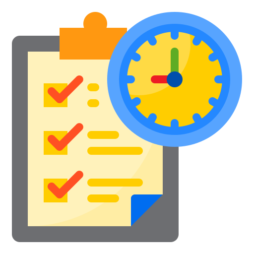 Time management srip Flat icon