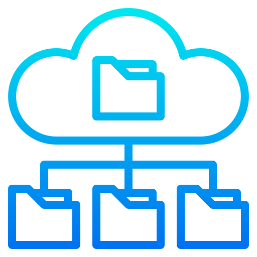 archiviazione cloud srip Gradient icona