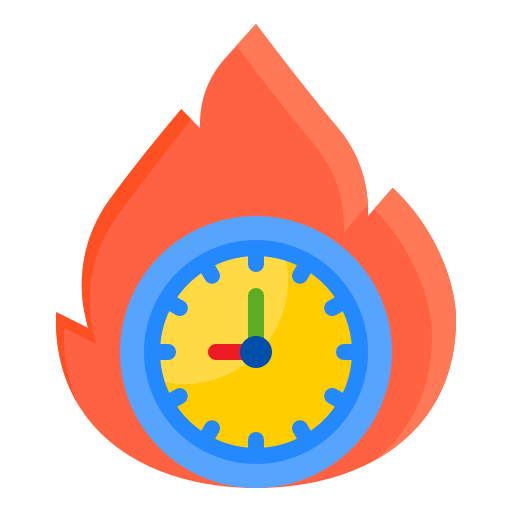 płomień ognia srip Flat ikona