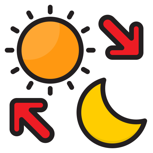 昼と夜 srip Lineal Color icon