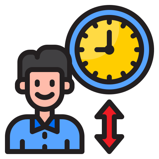 Time management srip Lineal Color icon