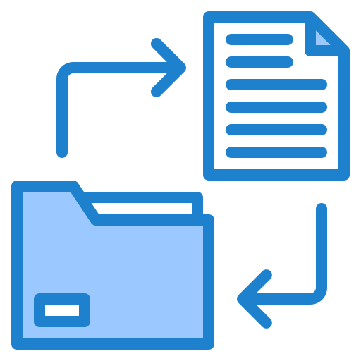 transferencia de archivos srip Blue icono