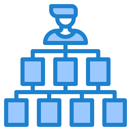 Organization srip Blue icon
