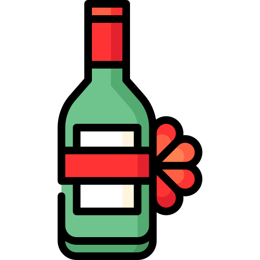 Бутылка вина Special Lineal color иконка
