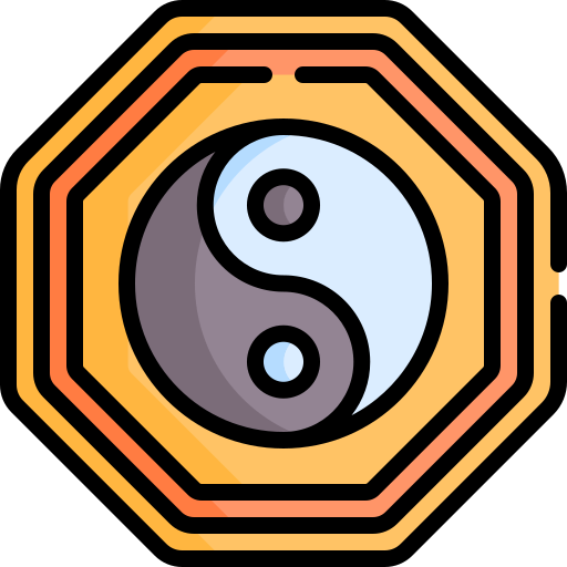 yin yang Special Lineal color icono