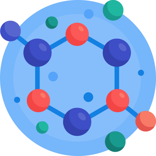 Molecule Detailed Flat Circular Flat icon