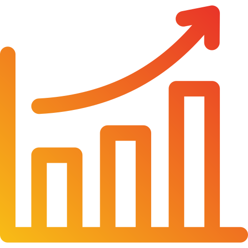 Growth graph Generic Gradient icon
