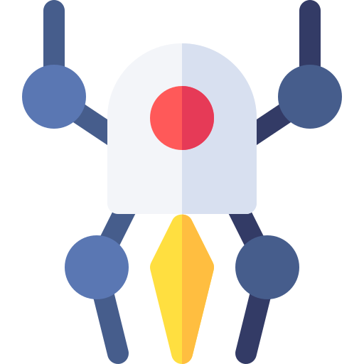 nanorobots Basic Rounded Flat icono