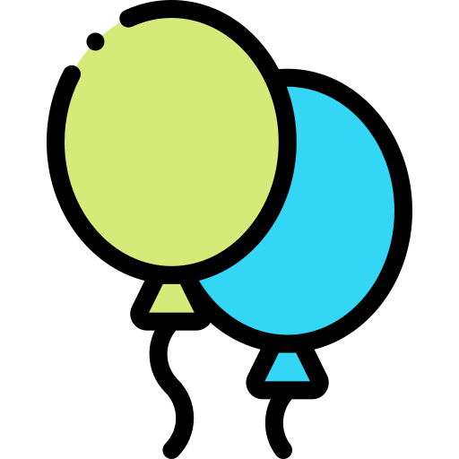 Balloon Detailed Rounded Lineal color icon