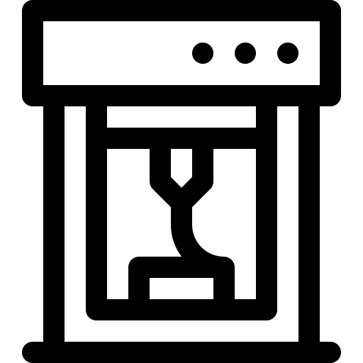 stampante 3d Basic Rounded Lineal icona