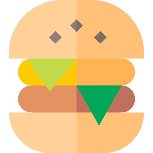 Burger Basic Straight Flat icon