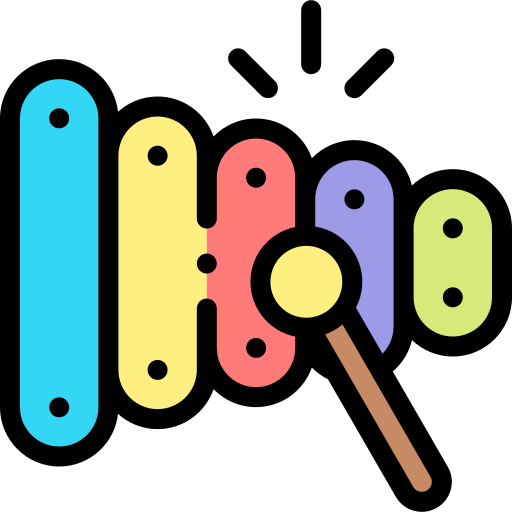 ksylofon Detailed Rounded Lineal color ikona