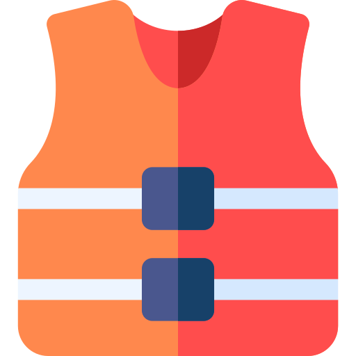 chalecos salvavidas Basic Rounded Flat icono