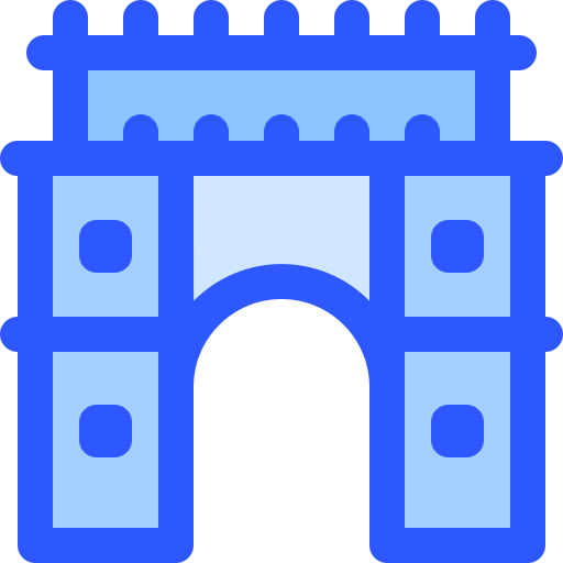 arc de triomphe Generic Blue Icône