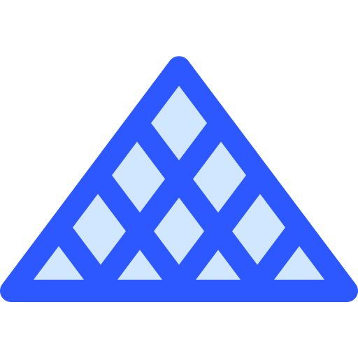 Louvre pyramid Generic Blue icon