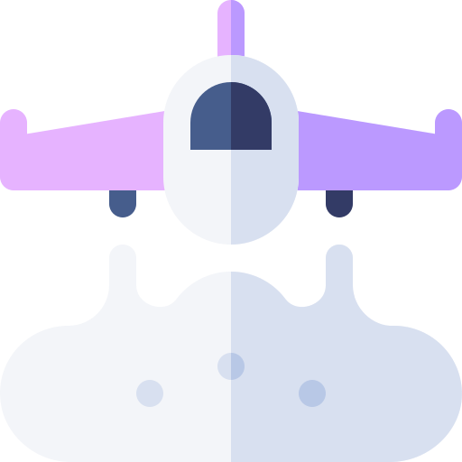 avión Basic Rounded Flat icono