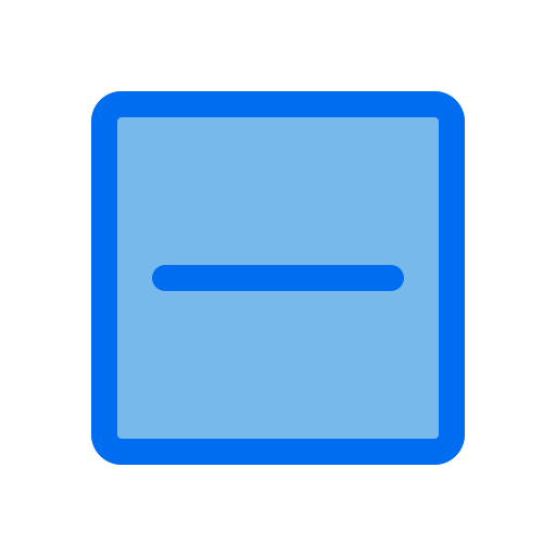 マイナス記号 Generic Blue icon