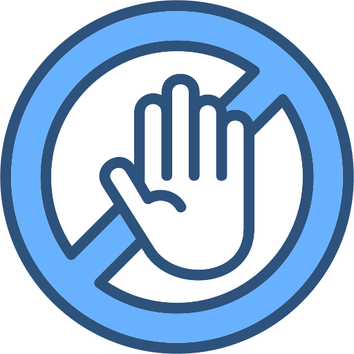 stop geweld Generic Blue icoon