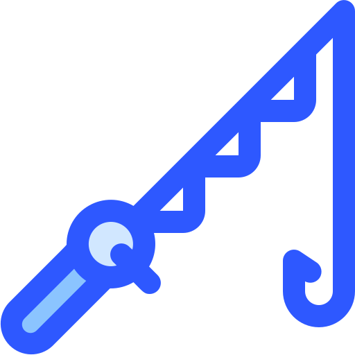 Fishing rod Generic Blue icon