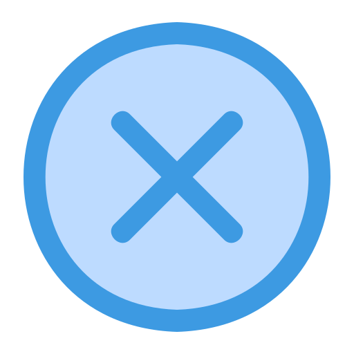 Cross mark Generic Blue icon