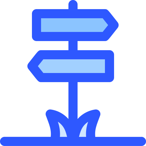 Direction sign Generic Blue icon