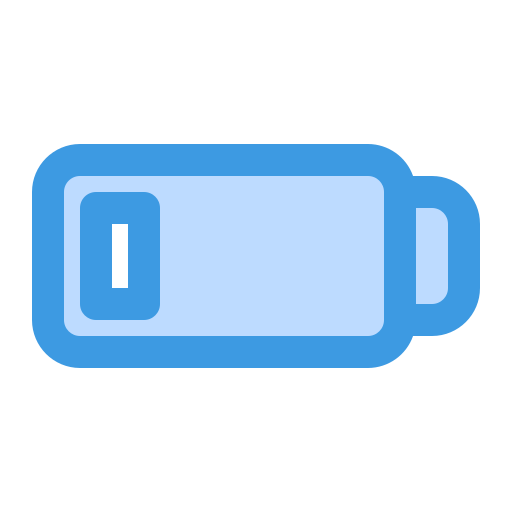 lage batterij Generic Blue icoon