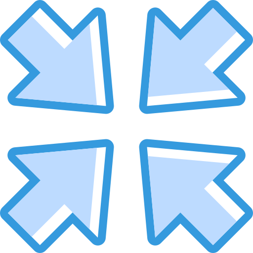 Minimize Generic Blue icon