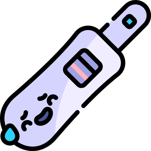 Тест на беременность Kawaii Lineal color иконка