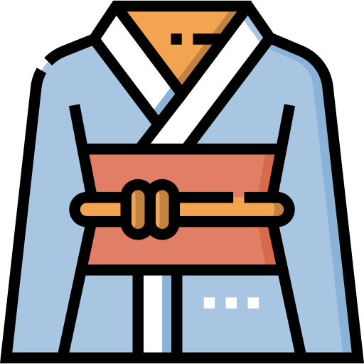 Kimono Detailed Straight Lineal color icon