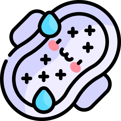 servilleta sanitaria Kawaii Lineal color icono