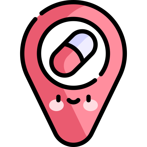 Location pin Kawaii Lineal color icon