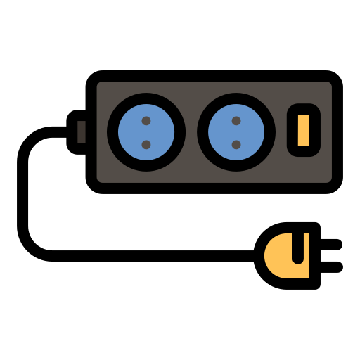 Plug strip Generic Outline Color icon