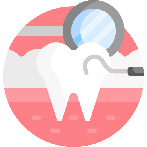 chequeo dental Detailed Flat Circular Flat icono