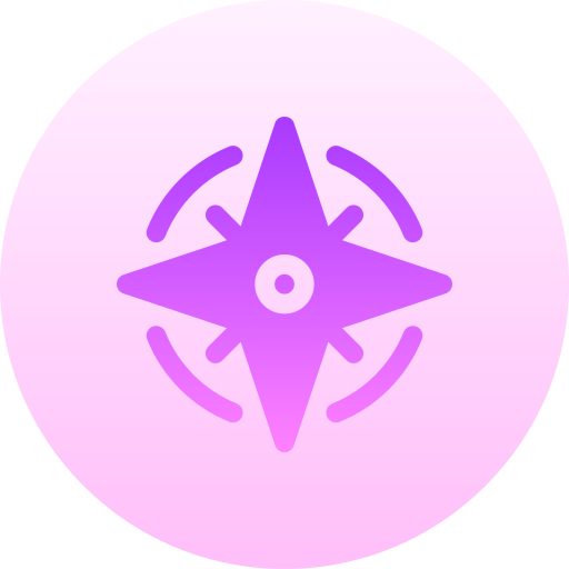 róża wiatrów Basic Gradient Circular ikona