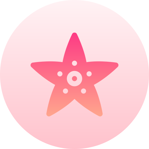 estrella de mar Basic Gradient Circular icono
