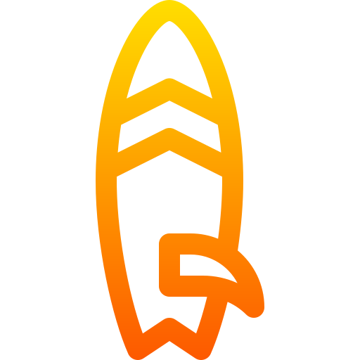 prancha de surfe Basic Gradient Lineal color Ícone
