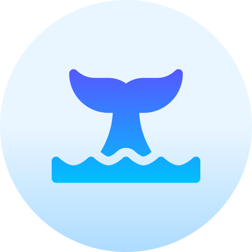 Whale Basic Gradient Circular icon