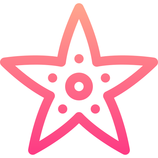 estrella de mar Basic Gradient Lineal color icono