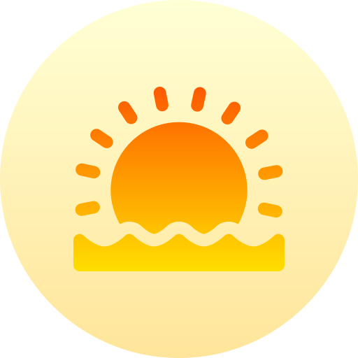 zonsondergang Basic Gradient Circular icoon