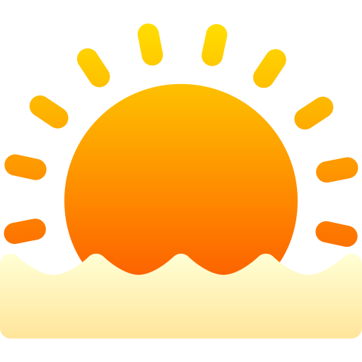 puesta de sol Basic Gradient Gradient icono