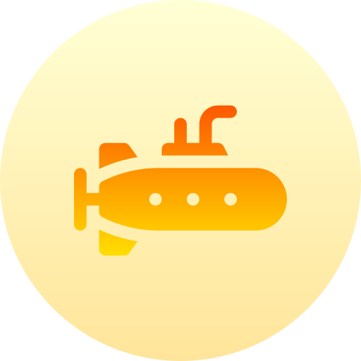 sous-marin Basic Gradient Circular Icône