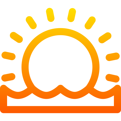 Sunset Basic Gradient Lineal color icon