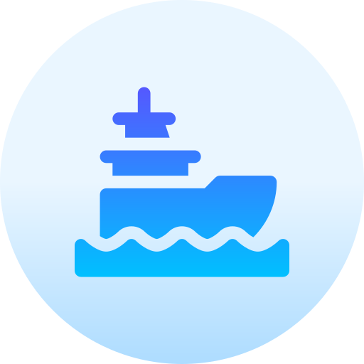 Ship Basic Gradient Circular icon