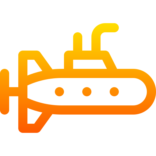 submarino Basic Gradient Lineal color icono