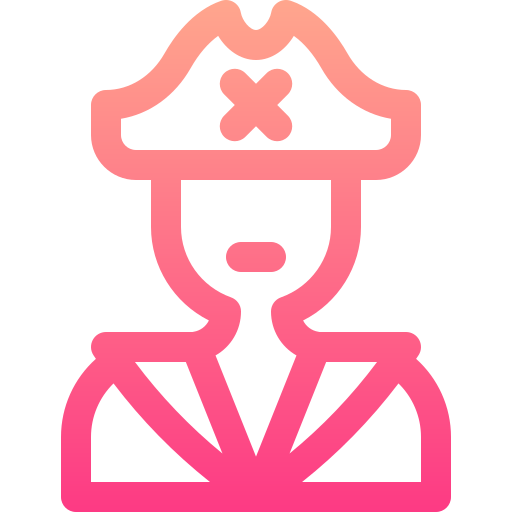 pirata Basic Gradient Lineal color icono