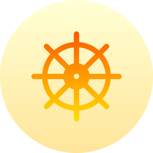 timón Basic Gradient Circular icono