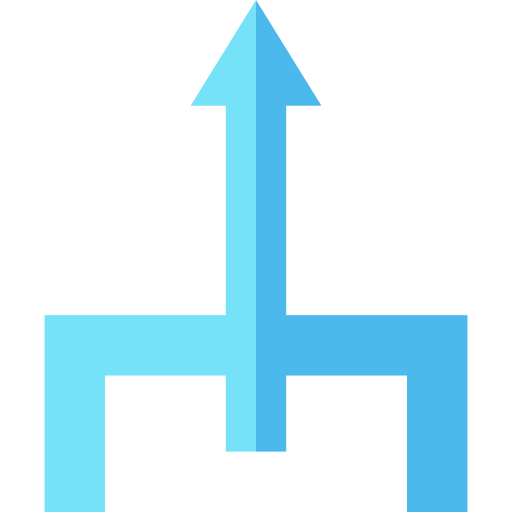 T junction Basic Straight Flat icon